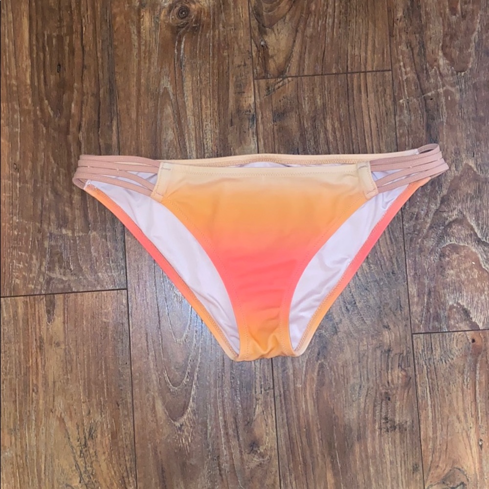 Orange pink ombré bikini bottom